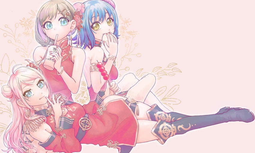 tang keke, zhong lanzhu, and ranpha (love live! and 3 more) drawn by nanaura_komi