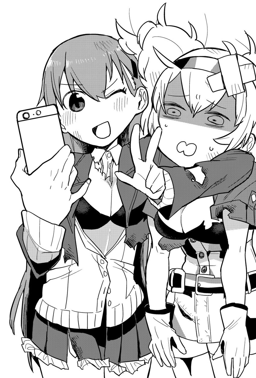 suzuya, gambier bay, and suzuya kai ni (kantai collection) drawn by maku-raku