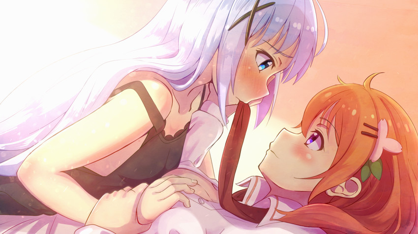 kafuu chino and hoto cocoa (gochuumon wa usagi desu ka?) drawn by casino_(casinoep)