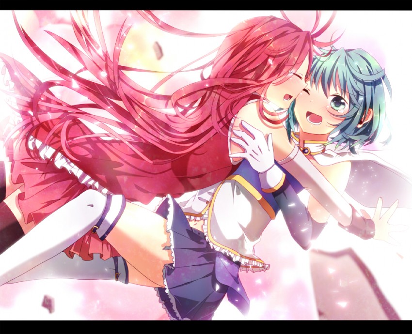 miki sayaka and sakura kyoko (mahou shoujo madoka magica) drawn by ao_ringo