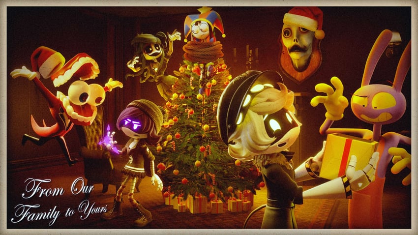 pomni, jax, caine, uzi, n, and 2 more (the amazing digital circus and 1 more)