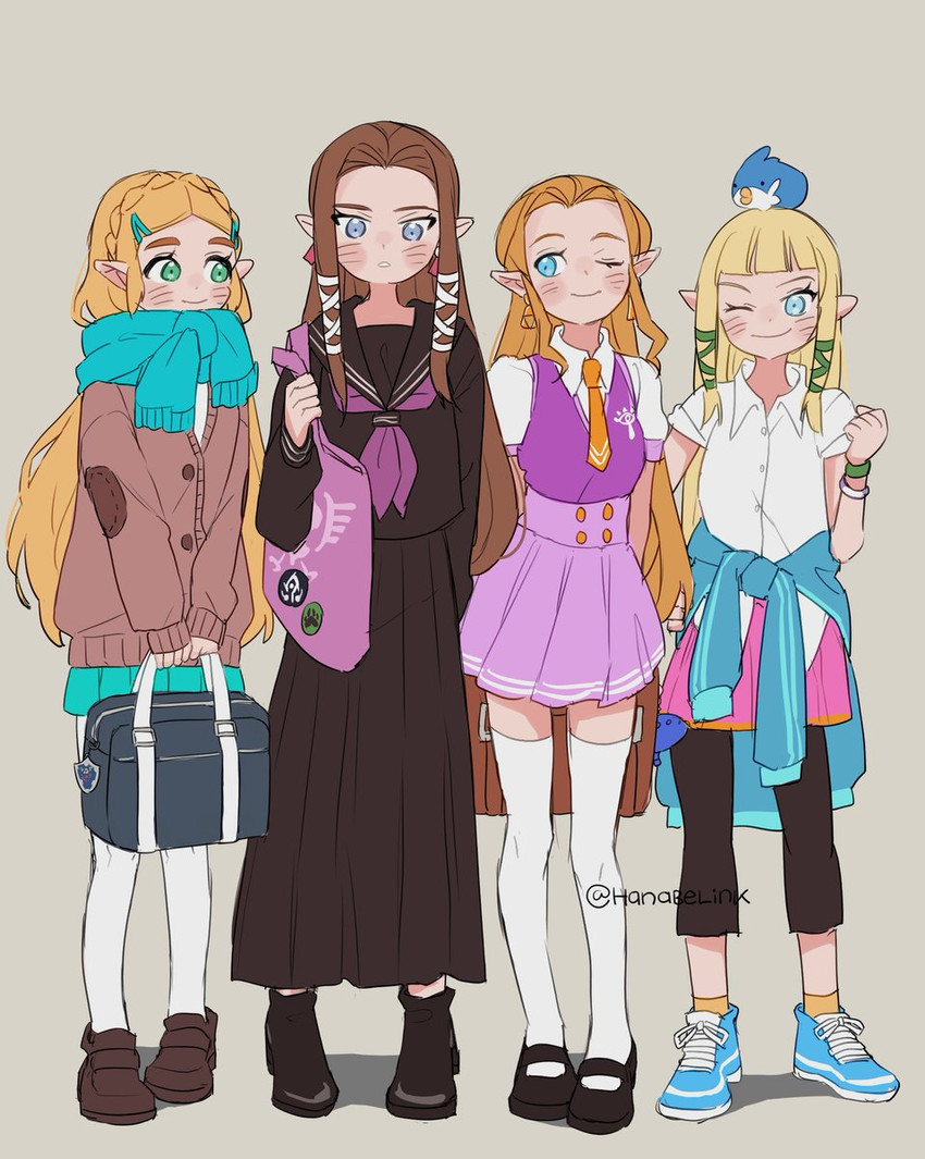 princess zelda (the legend of zelda and 4 more) drawn by hanaberin