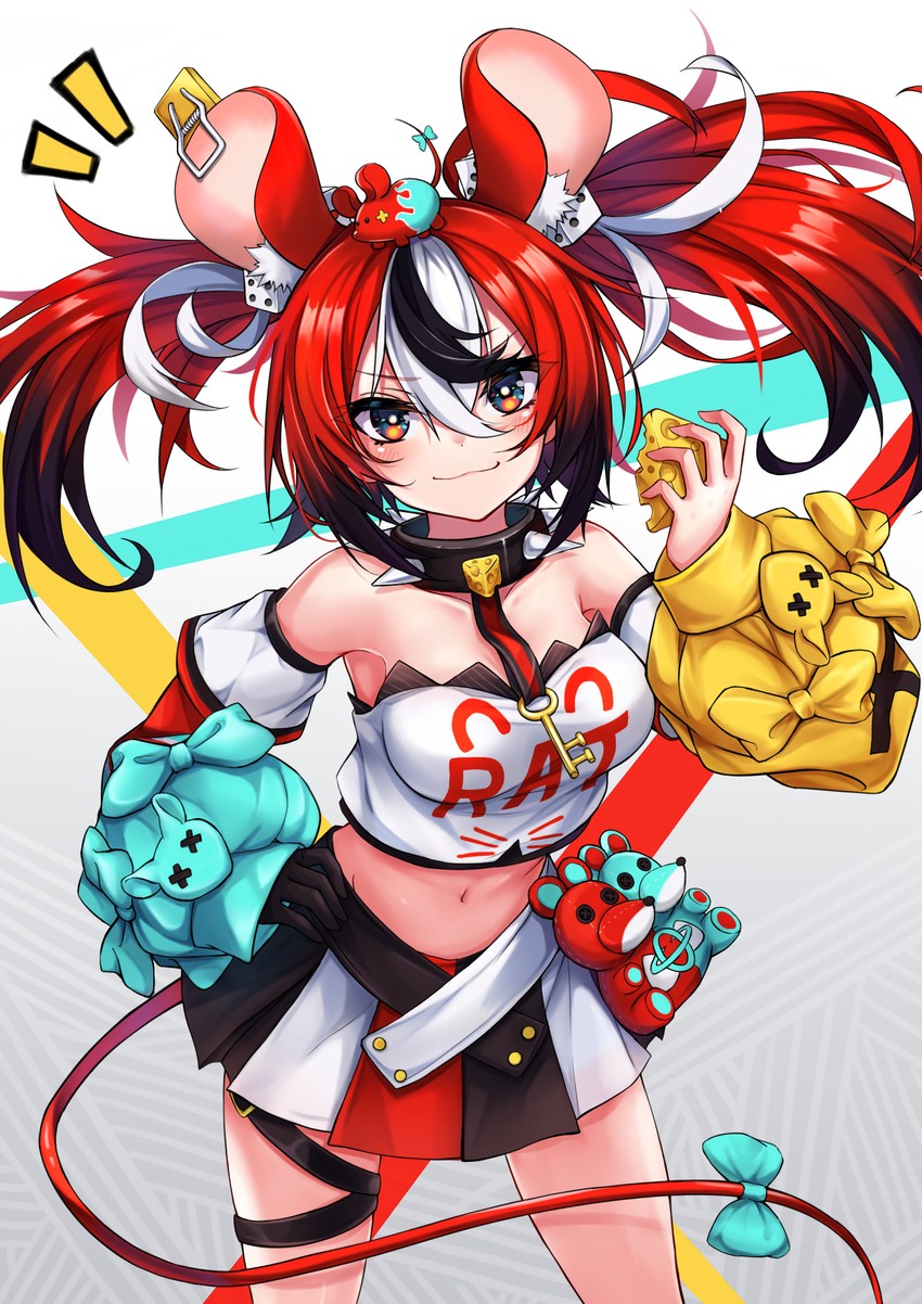 hakos baelz and mr. squeaks (hololive and 1 more) drawn by n15e