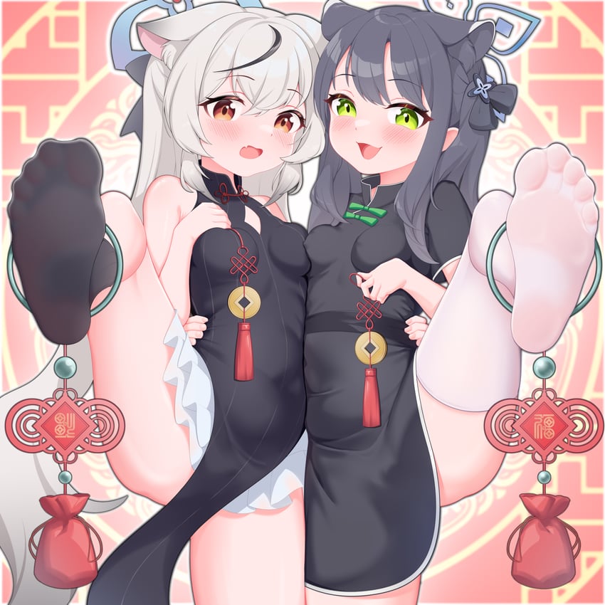 kokona and shun (blue archive) drawn by dyamond