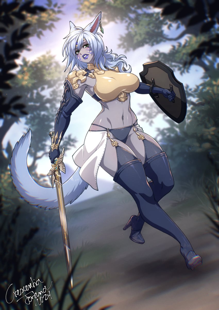 warrior of light (final fantasy and 1 more) drawn by crescentia_fortuna