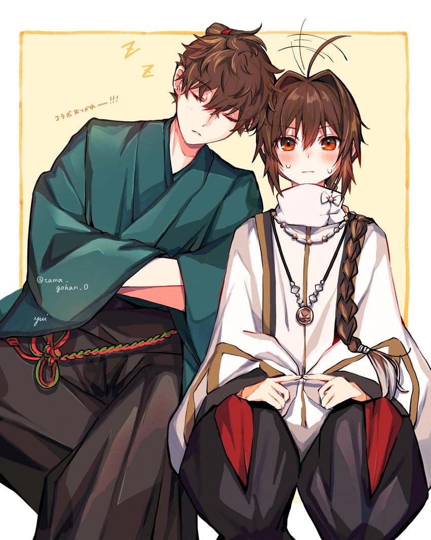 yamato takeru and miyamoto iori (fate and 2 more) drawn by yui_(tamagohan)