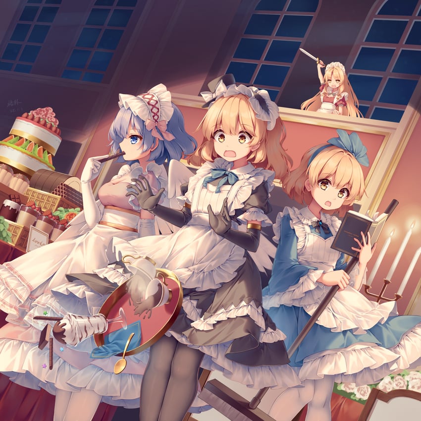 alice margatroid, yumeko, mai, and yuki (touhou) drawn by mechrailgun