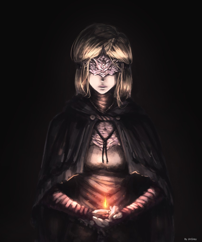 fire keeper (dark souls and 1 more) drawn by jin_grey_paladin