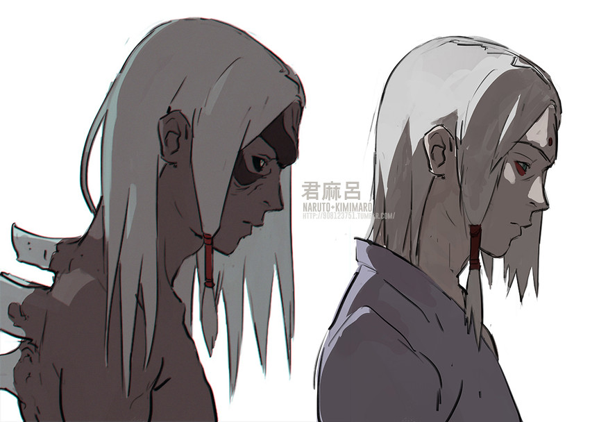 kaguya kimimaro (naruto) drawn by fisher903