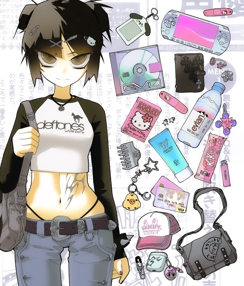 hello kitty, koiwai yotsuba, totoro, kiiroitori, and shironeko (original and 8 more) drawn by vinne