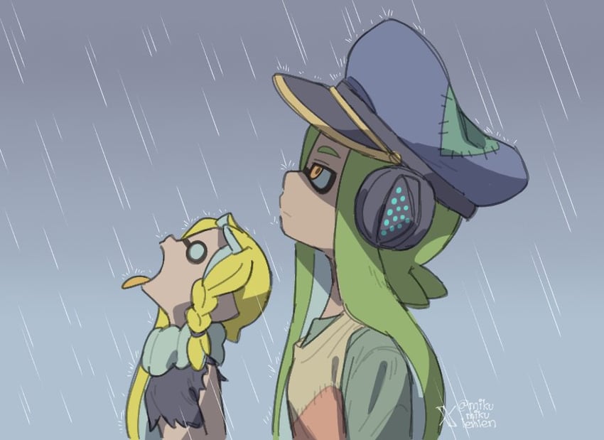 agent 3 and captain 3 (splatoon and 1 more) drawn by ariamikukanzaki