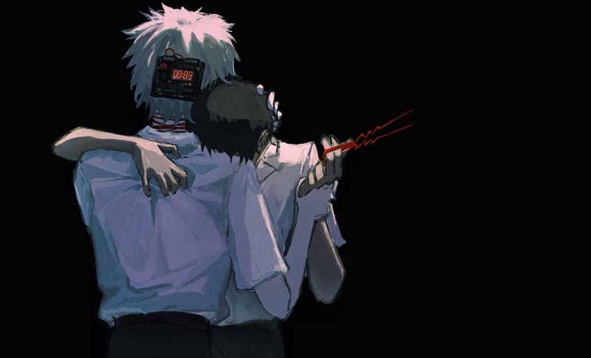 ikari shinji and nagisa kaworu (neon genesis evangelion) drawn by zhiwukafuka