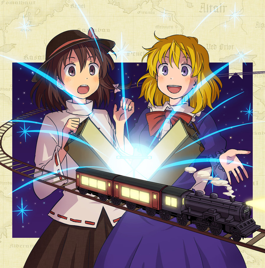 usami renko and maribel hearn (touhou and 1 more) drawn by kannari