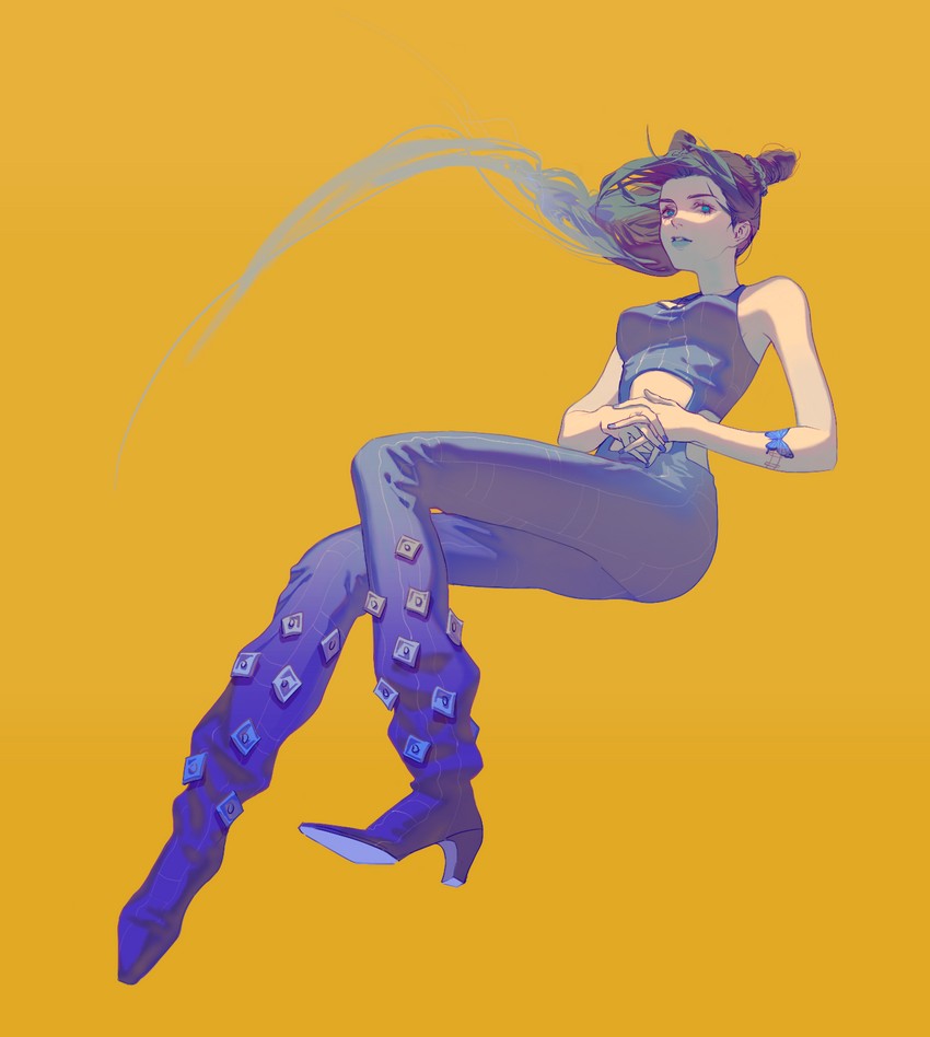 kujo jolyne (jojo no kimyou na bouken and 1 more) drawn by tantan_(jieve629)
