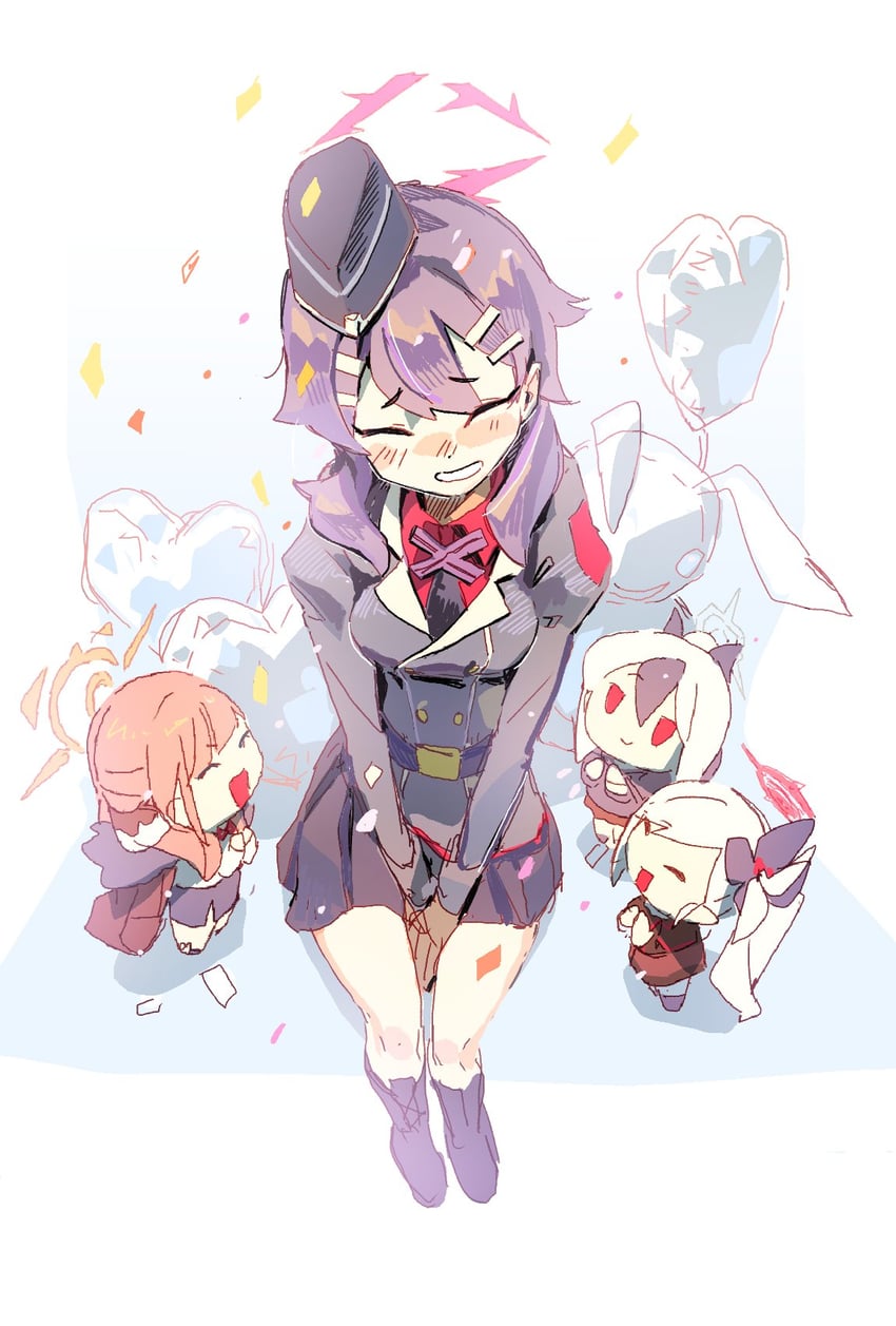 kayoko, aru, mutsuki, and haruka (blue archive) drawn by emoji_mojimoji