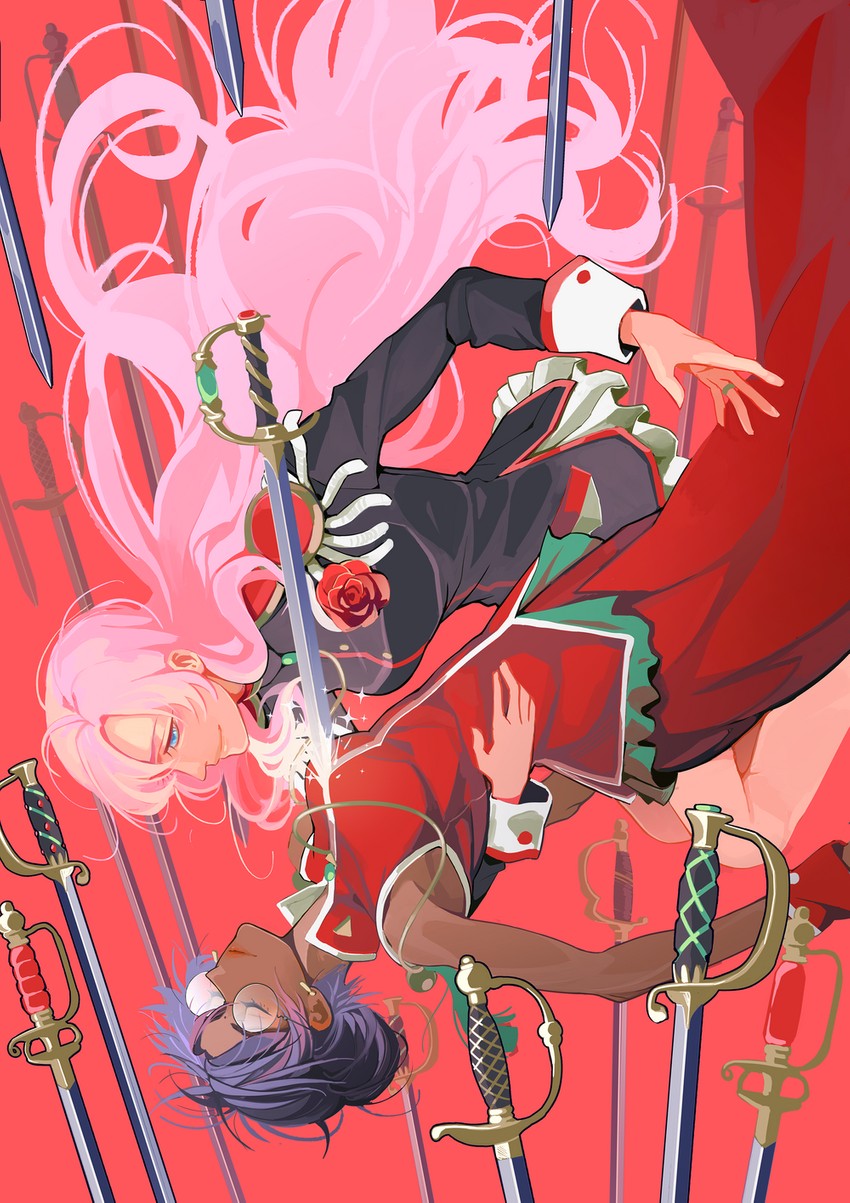 tenjou utena and himemiya anthy (shoujo kakumei utena) drawn by sara_deek