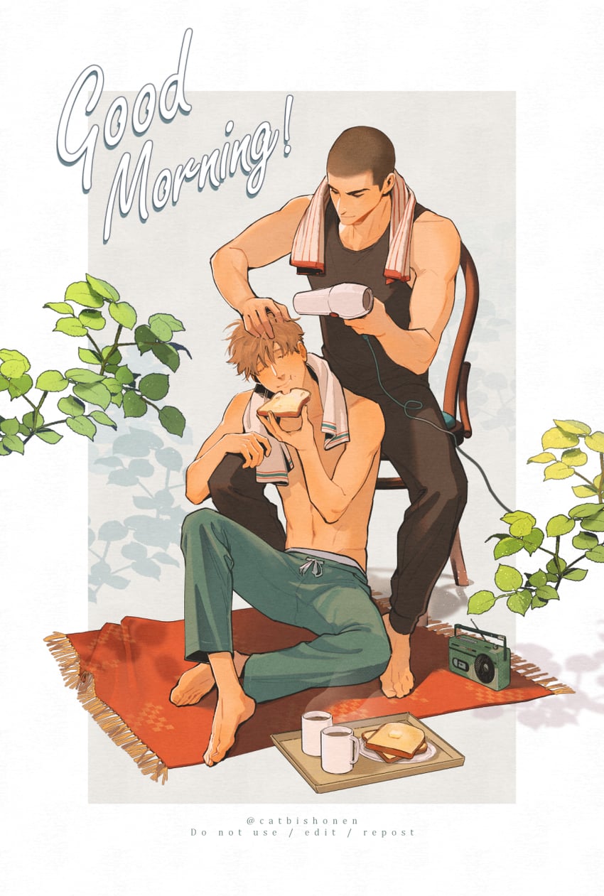 adam parrish and ronan lynch (the raven cycle) drawn by catbishonen