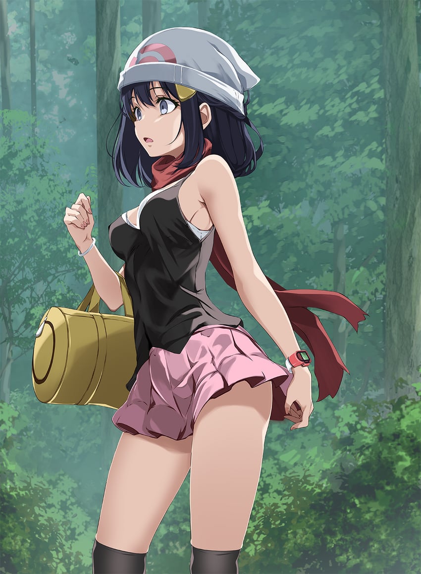 dawn (pokemon and 1 more) drawn by tsukishiro_saika