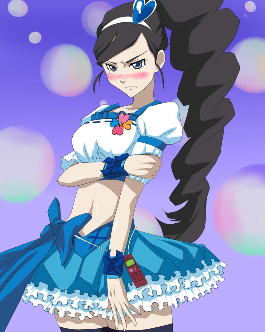 cure berry and kumashiro maya (precure and 2 more) drawn by muka