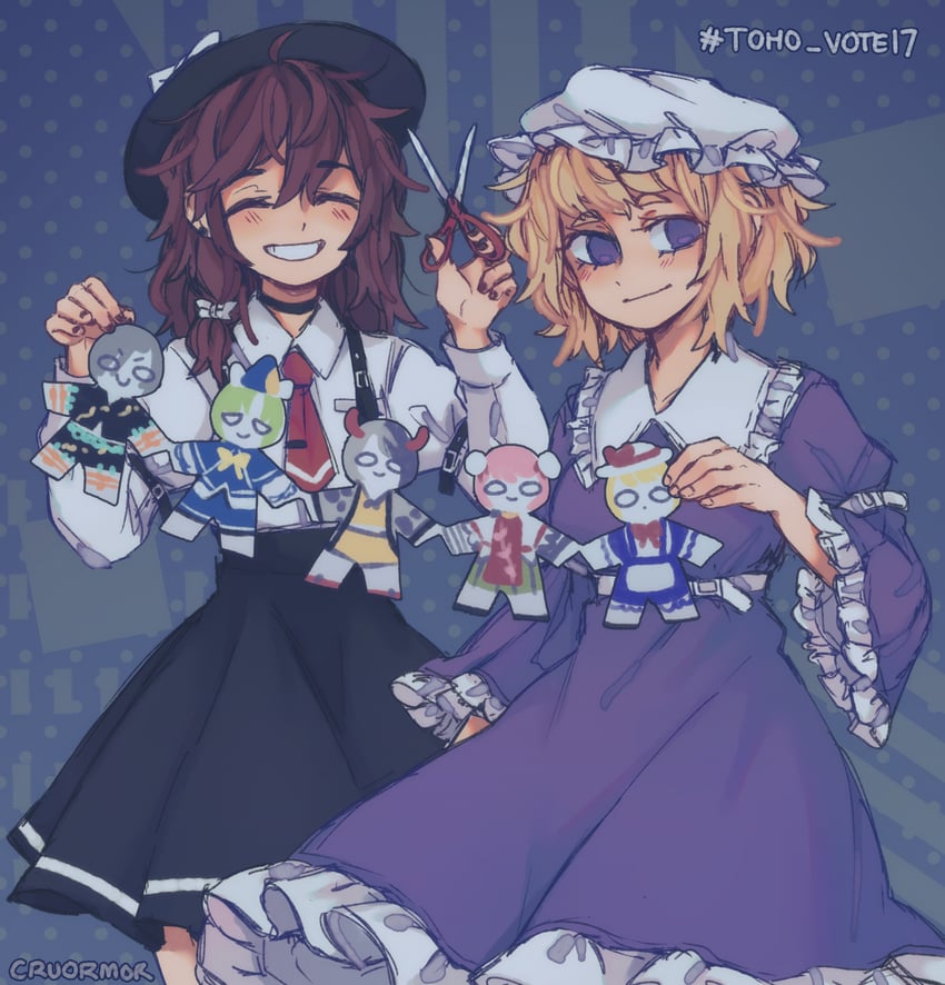 usami renko, maribel hearn, ibaraki kasen, mima, himemushi momoyo, and 2 more (touhou) drawn by cruormor