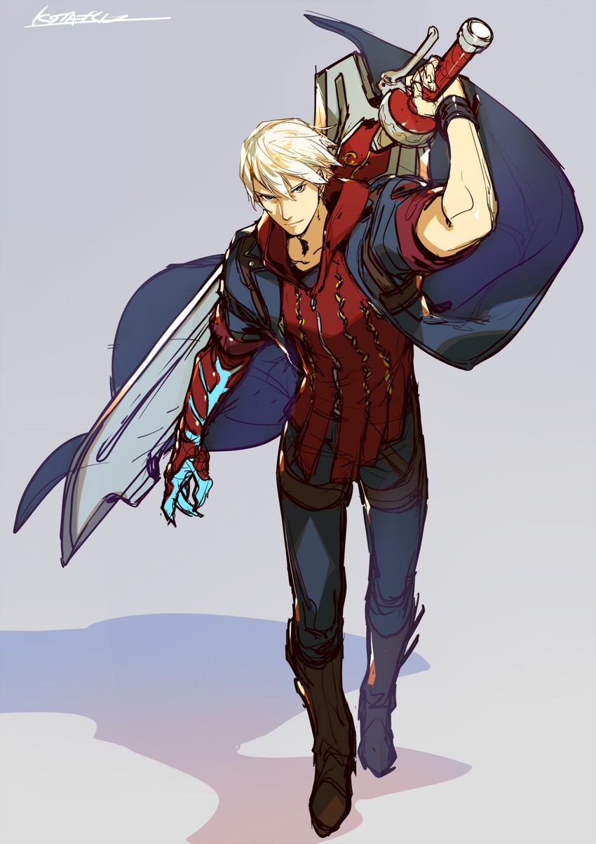 nero (devil may cry and 1 more) drawn by kotatsu_(g-rough)