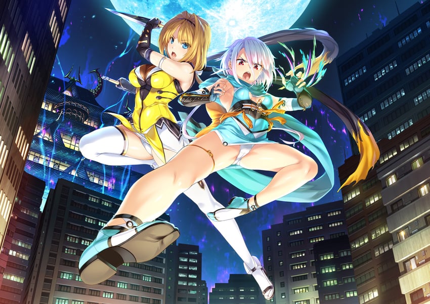 takamori haruka and ikusabe inori (choukou and 2 more) drawn by gin_(ginshari) and onigirikun
