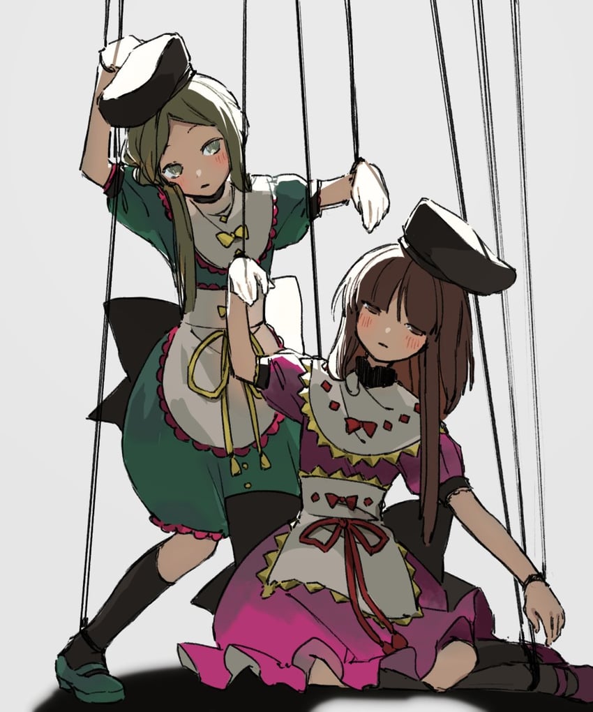 nishida satono and teireida mai (touhou) drawn by kaigen_1025