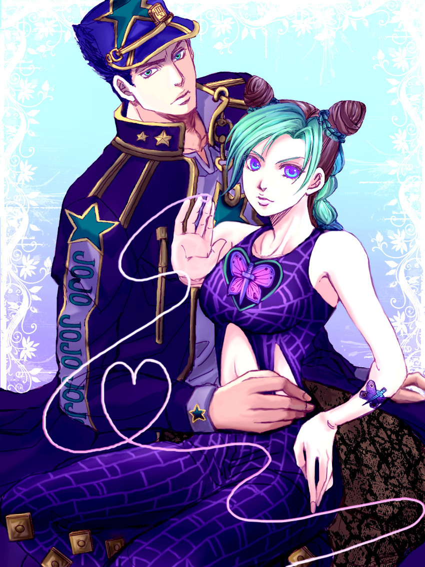 kujo jotaro and kujo jolyne (jojo no kimyou na bouken and 1 more) drawn by xxb-starxx
