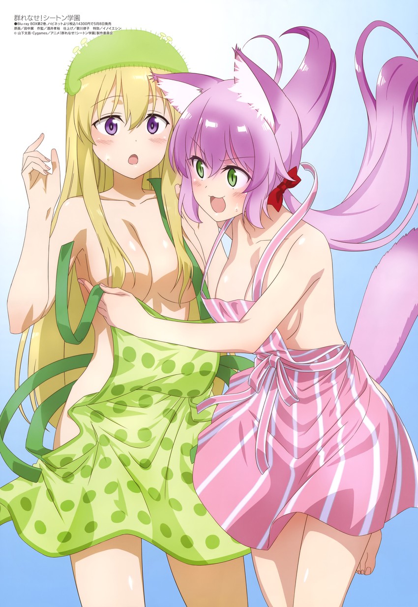 shishio miyubi and nekomai kurumi (megami magazine and 1 more) drawn by tanaka_tsubasa
