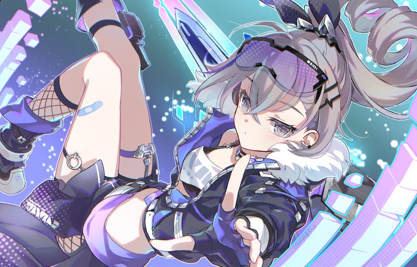 silver wolf (honkai and 1 more) drawn by icedango_(dpopic3)