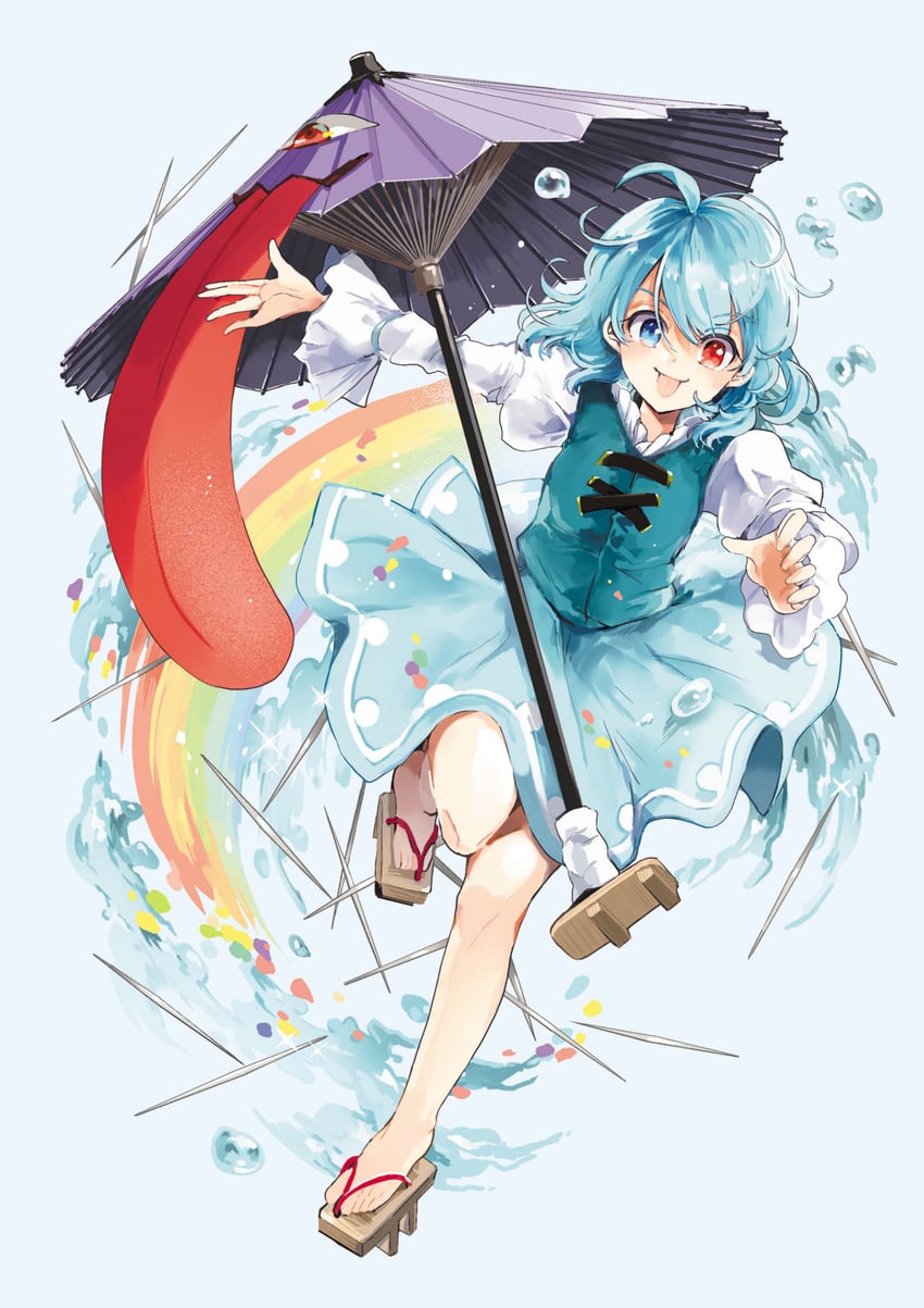 tatara kogasa (touhou and 1 more) drawn by azuma_aya