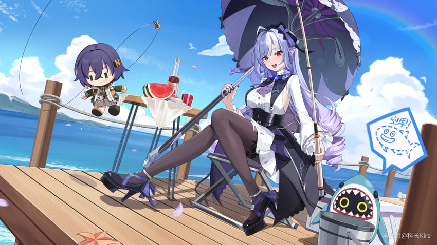 belle, vivian banshee, and sharkboo (zenless zone zero) drawn by kezhang_klre