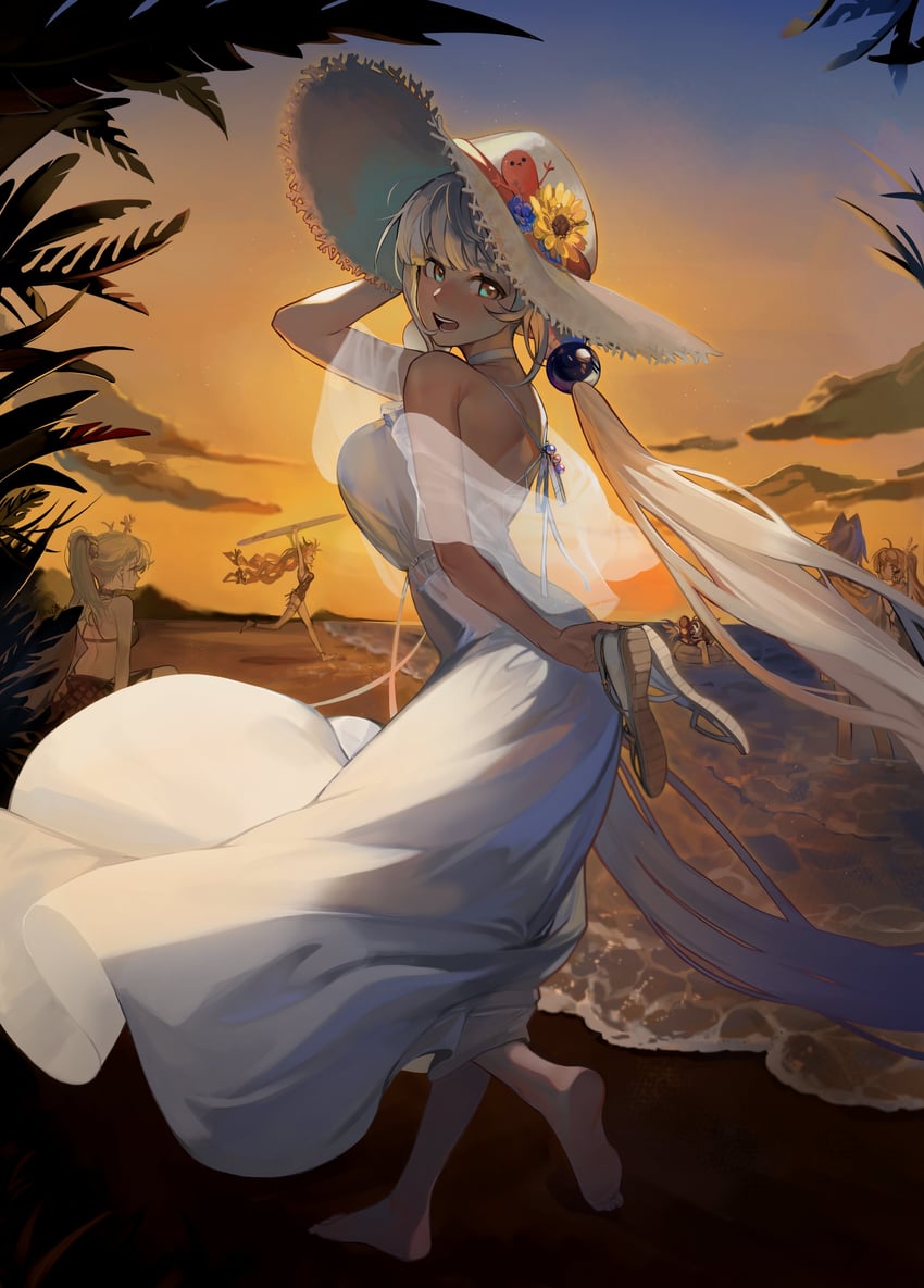 ouro kronii, nanashi mumei, hakos baelz, ceres fauna, irys, and 2 more (hololive and 1 more) drawn by eus_ing