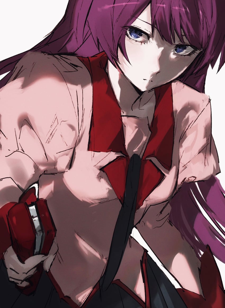 senjougahara hitagi (monogatari and 1 more) drawn by moku_(muooku)