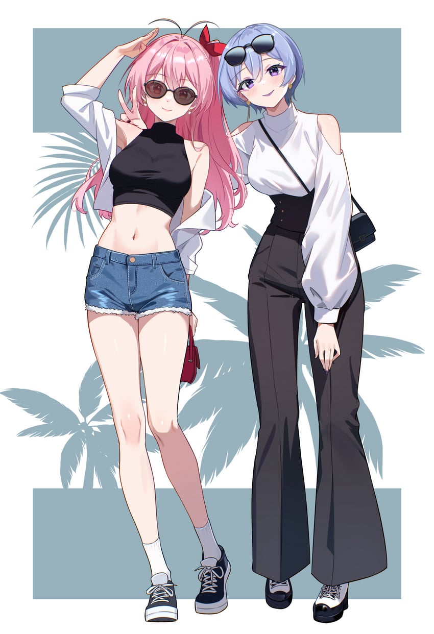 sakihata rimi and kishimoto ayase (science adventure and 1 more) drawn by gher5