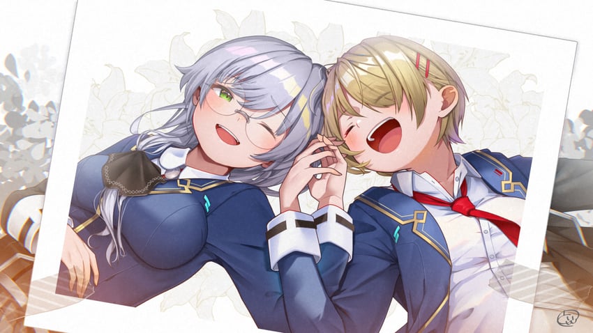 kayamori ruka and izumi yuki (heaven burns red) drawn by chikuwa0u0