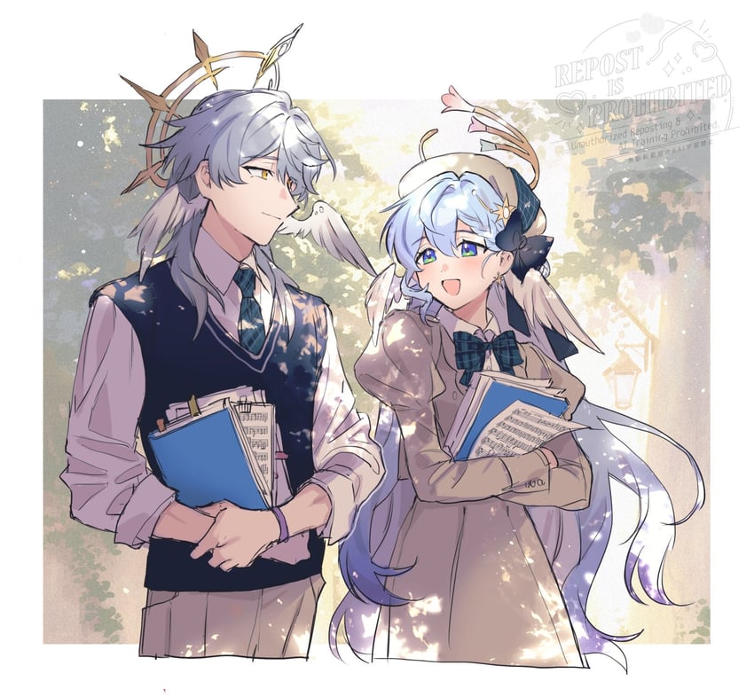 robin and sunday (honkai and 1 more) drawn by wani_(mezo)