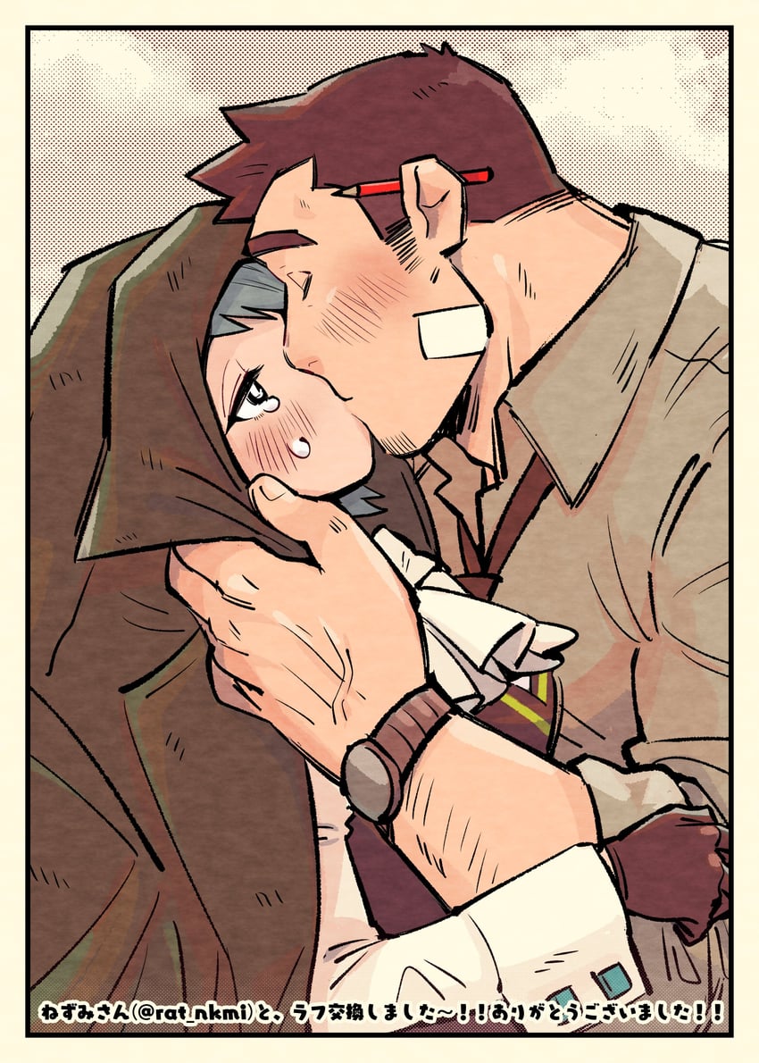 franziska von karma and dick gumshoe (ace attorney) drawn by yowasabimechaoc