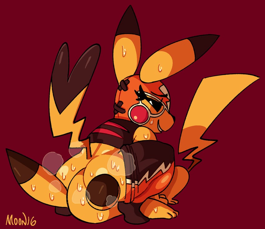 pikachu, cosplay pikachu, and pikachu libre (pokemon) drawn by lilmoonie
