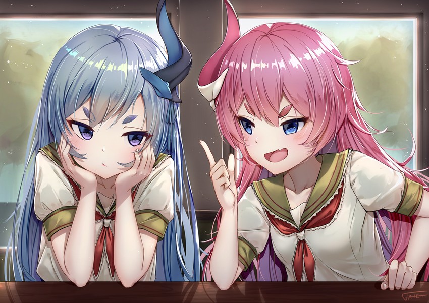 rozaliya olenyeva and liliya olenyeva (honkai and 1 more) drawn by xfate