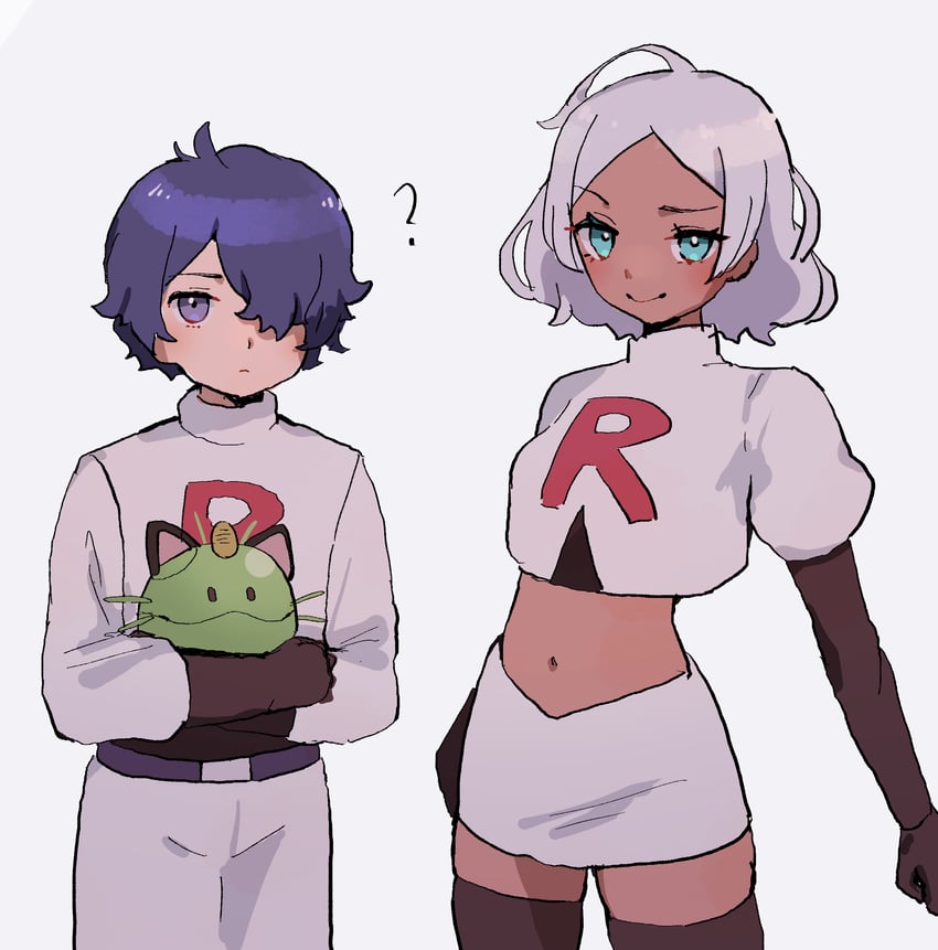 haro, jessie, james, meowth, secelia dote, and 1 more (pokemon and 2 more) drawn by pakimoti