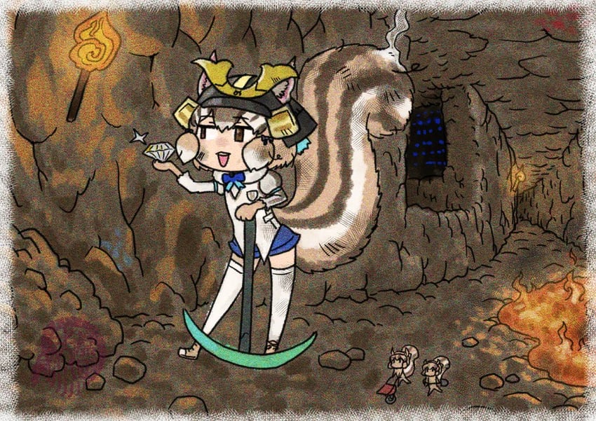 siberian chipmunk (kemono friends and 2 more) drawn by kishida_shiki