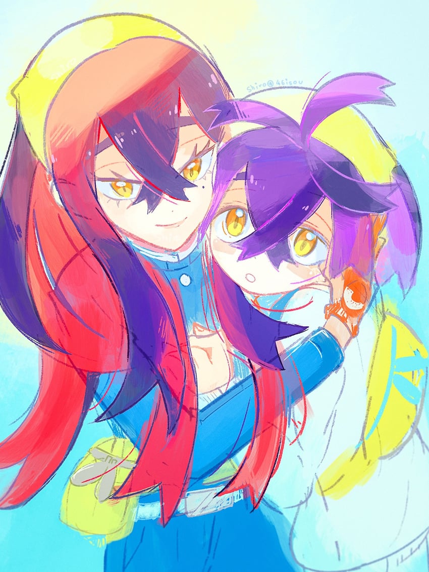 kieran and carmine (pokemon and 1 more) drawn by shiro_(46isou)
