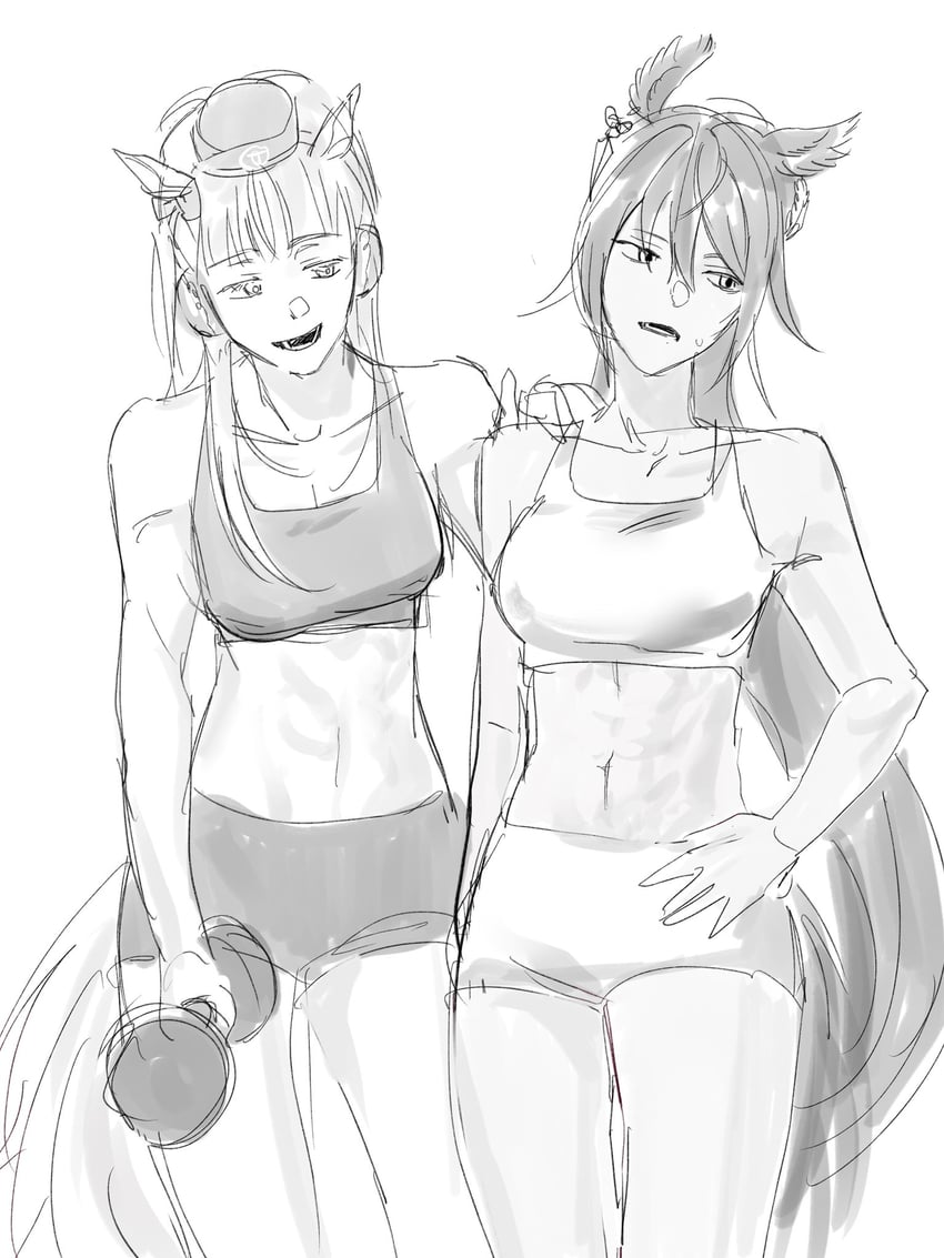 gold ship and symboli kris s (umamusume) drawn by wowgg99999