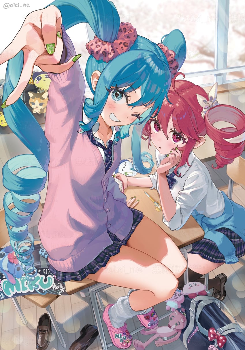 hatsune miku, kasane teto, kirby, stitch, mametchi, and 3 more (vocaloid and 6 more) drawn by oici_ne