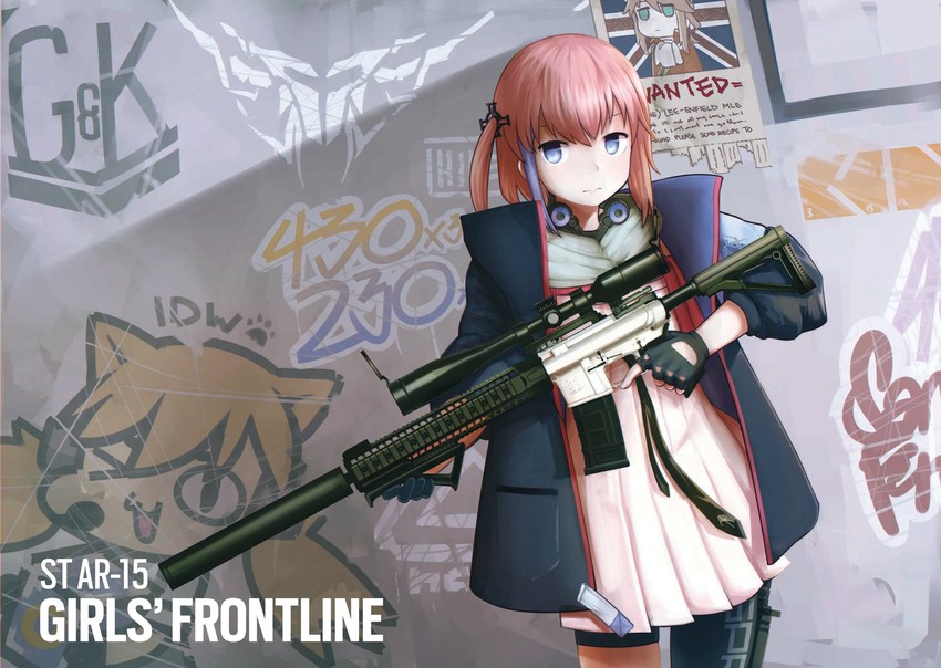 st ar-15, idw, and lee-enfield (girls' frontline) drawn by jacy