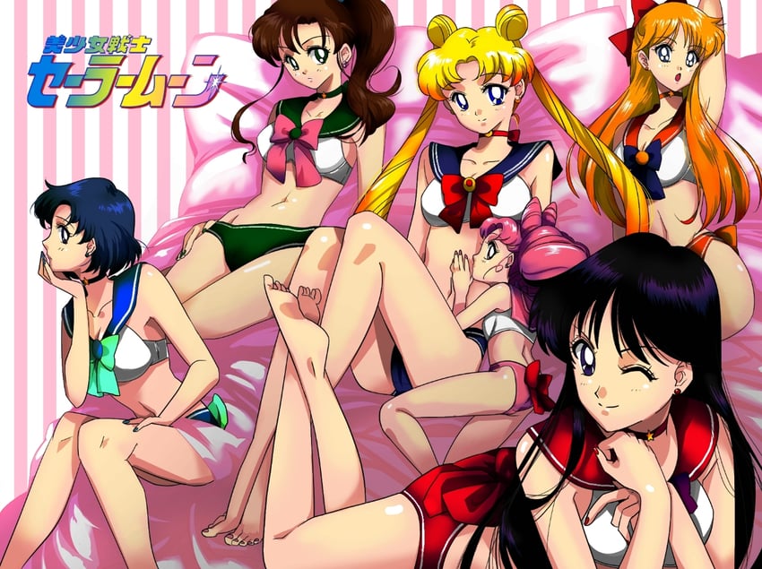 tsukino usagi, sailor moon, mizuno ami, aino minako, hino rei, and 7 more (bishoujo senshi sailor moon and 1 more) drawn by torabiyori