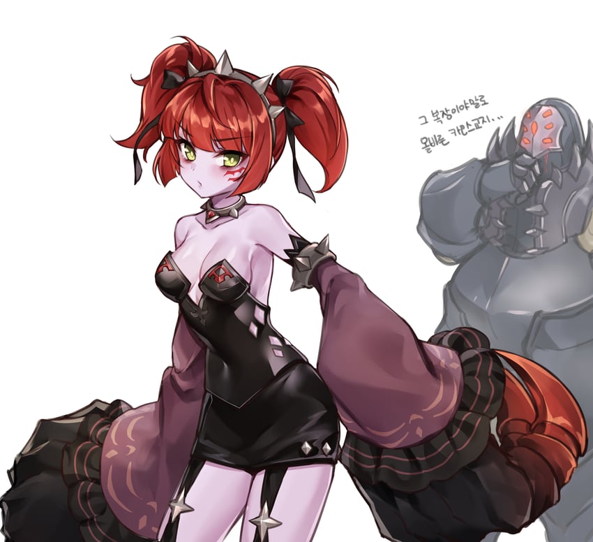 carmainerose and chaos sect axe (epic seven) drawn by qnishi_(kyunishi)