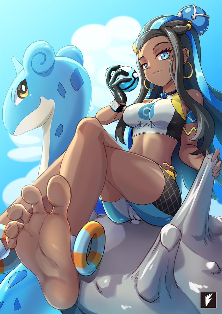 nessa and lapras (pokemon and 1 more) drawn by teng_zhai_zi