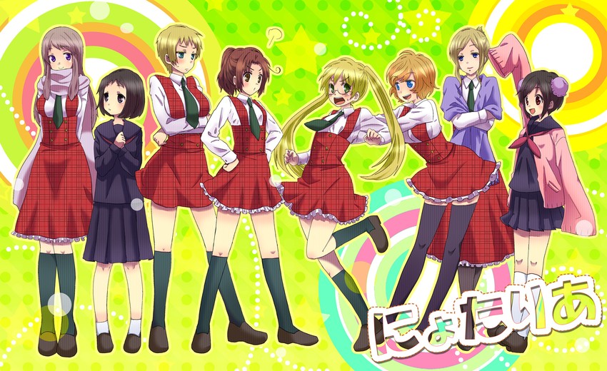 america, united kingdom, japan, russia, france, and 3 more (axis powers hetalia) drawn by eitoman